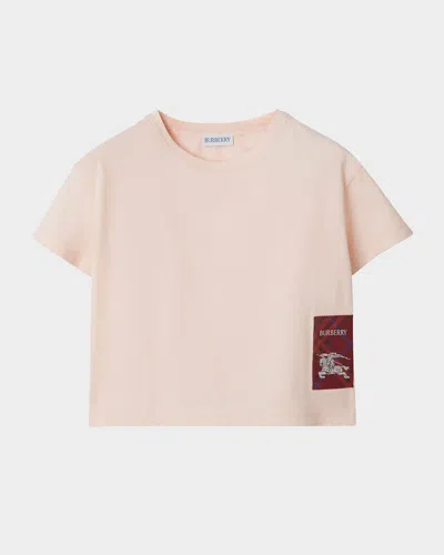 Burberry Kids' Girl's Racheal Ekd Label Short-sleeve T-shirt In Multi