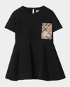 BURBERRY GIRL'S RILEY EKD LOGO-PRINT DRESS