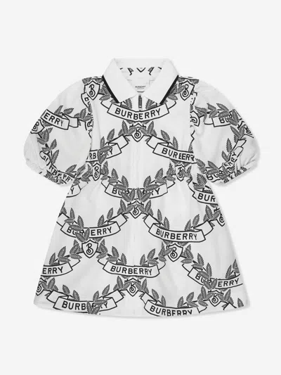 Burberry Baby Girl's & Little Girl's Alesea Crest Print Polo Shirtdress In White