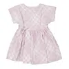 Burberry Girls Anorra Bias Check Short-sleeve Dress In Pink