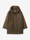 Burberry Lightweight Vintage Check Beige Parka In Beige