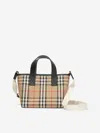 BURBERRY GIRLS ARCHIVE CHECK TOTE BAG