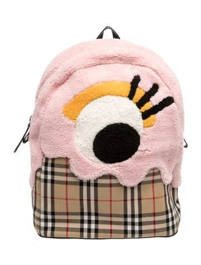Pre-owned Burberry Kids'  Girls Backpack In Pink