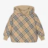 Burberry Rufus Hooded Woven-blend Jacket 4-14 Years Sand Ip Check In Beige