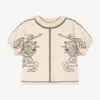 BURBERRY GIRLS BEIGE EKD ORGANIC COTTON T-SHIRT