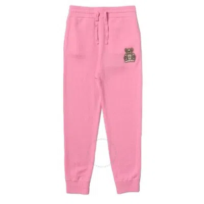 Burberry Kids'  Girls Bubblegum Pink Cashmere Thomas Bear Sweatpants