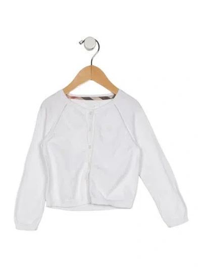 Pre-owned Burberry Babies' Girls' Cardigan In White