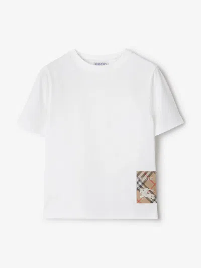 Burberry Babies'  Girls Cedar Ekd Label T-shirt In White