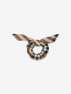 Burberry Check Cotton Scrunchie In Black