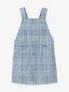 Burberry Girls Check Martine Pinafore Dress In Blue