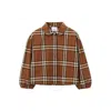 Burberry Girls Checked Cotton Shirt In Brown