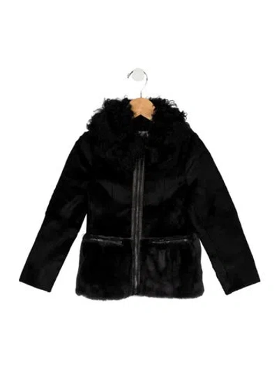 Pre-owned Burberry Babies' Girls' Coat In Black