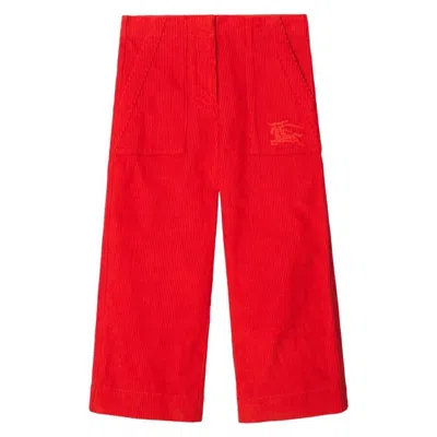Burberry Kids'  Girls Equestrian Knight Motif Orla Trousers In Red