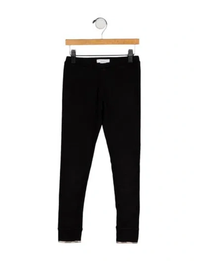 Pre-owned Burberry Kids' Girls' Leggings In Black