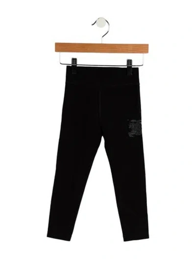 Pre-owned Burberry Babies' Girls' Leggings W/tags In Black