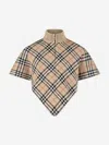 Burberry Girls Lette Check Cape In Brown