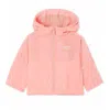 BURBERRY BURBERRY GIRLS LIGHT CLAY PINK ADDISON HORSEFERRY HOODED JACKET