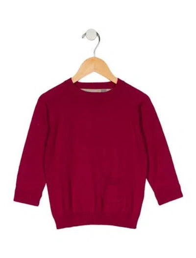 Pre-owned Burberry Babies' Girls Long Sleeve Cashmere Sweater In Pink