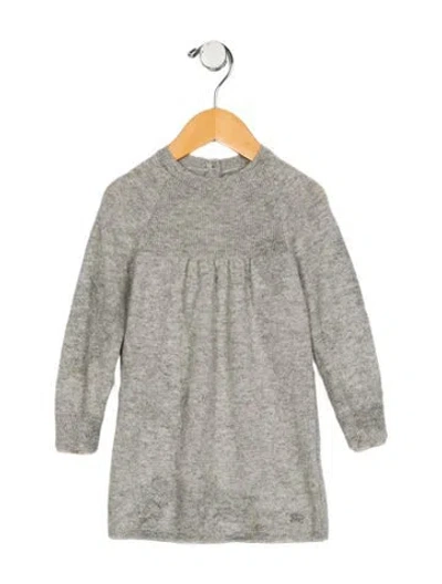 Pre-owned Burberry Babies' Girls' Long Sleeve Dress In Gray