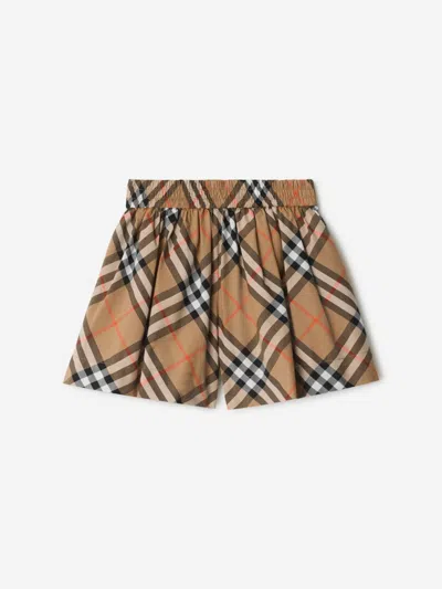 Burberry Kids'  Girls Marcy Check Shorts In Multi