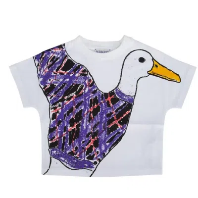 Burberry Kids'  Girls Multicolor Goose Graphic Print Cotton T Shirt