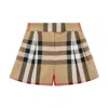 Burberry Childrens Check Cotton Shorts In Multi