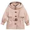 BURBERRY GIRLS PINK COTTON TRENCH COAT