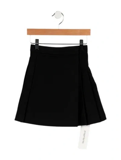 Pre-owned Burberry Babies' Girls' Pleated Mini Skirt W/tags In Black