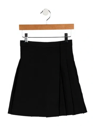 Pre-owned Burberry Babies' Girls' Pleated Skirt W/tags In Black