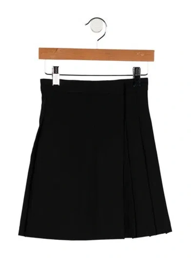 Pre-owned Burberry Babies' Girls' Pleated Skirt W/tags In Black