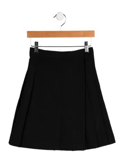 Pre-owned Burberry Babies' Girls' Pleated Skirt W/tags In Black