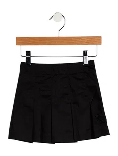 Pre-owned Burberry Babies' Girls' Pleated Skirt W/tags In Black