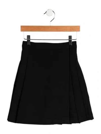 Pre-owned Burberry Babies' Girls' Pleated Skirt W/tags In Black