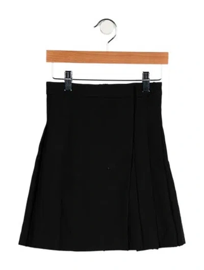 Pre-owned Burberry Babies' Girls' Pleated Skirt W/tags In Black