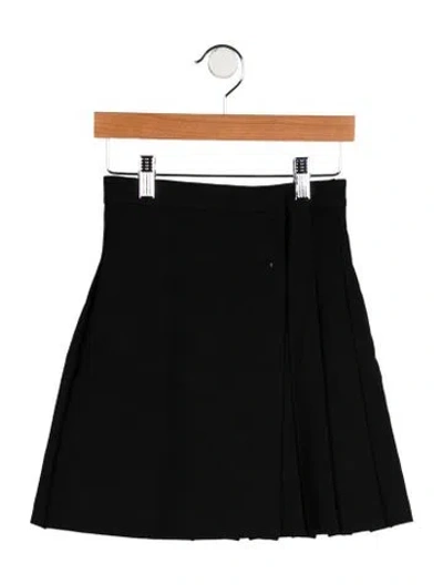 Pre-owned Burberry Babies' Girls' Pleated Skirt W/tags In Black