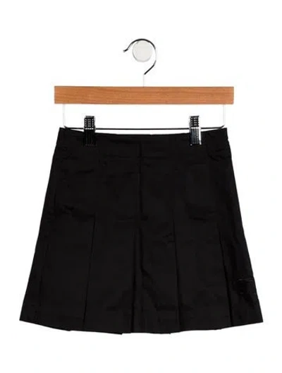 Pre-owned Burberry Babies' Girls' Pleated Skirt W/tags In Black