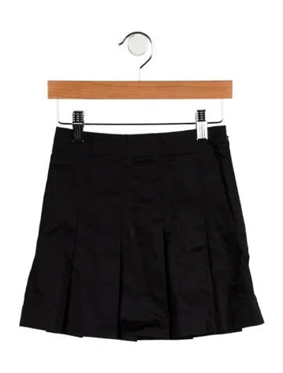 Pre-owned Burberry Babies' Girls' Pleated Skirt W/tags In Black