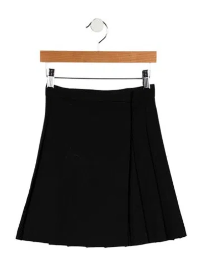 Pre-owned Burberry Babies' Girls' Pleated Skirt W/tags In Black