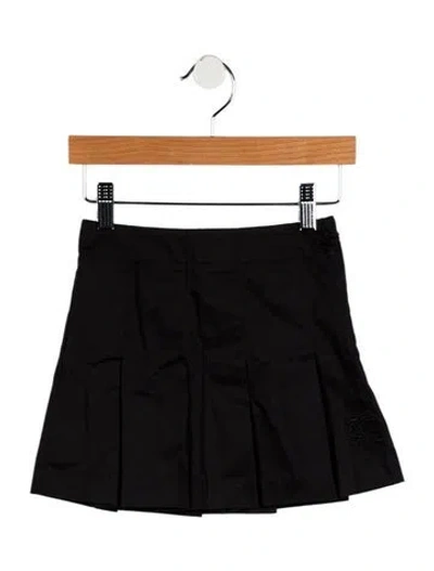 Pre-owned Burberry Babies' Girls' Pleated Skirt W/tags In Black