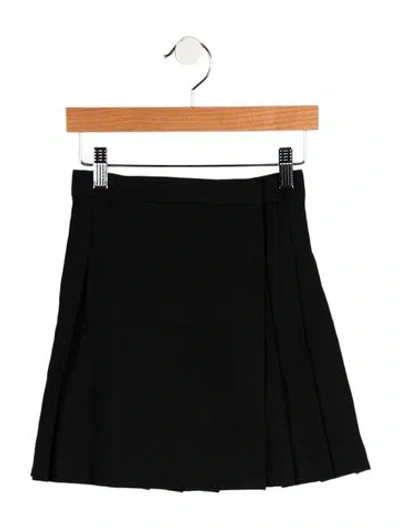 Pre-owned Burberry Babies' Girls' Pleated Skirt W/tags In Black