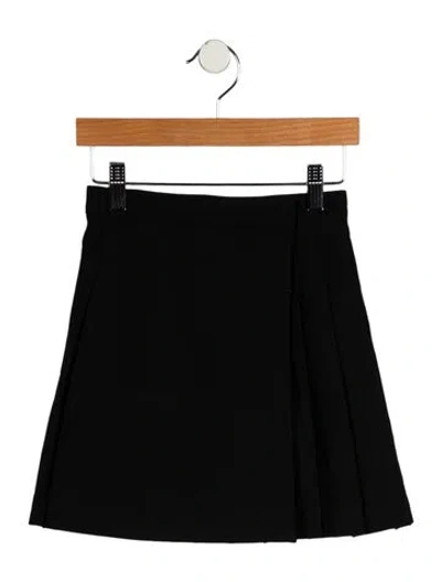 Pre-owned Burberry Babies' Girls' Pleated Skirt W/tags In Black