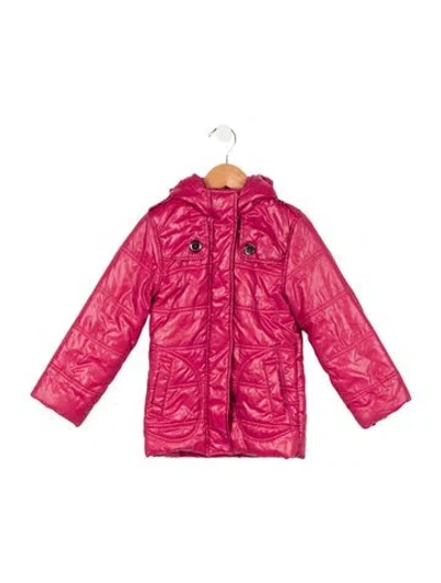 Pre-owned Burberry Babies' Girls' Puffer Coat In Pink