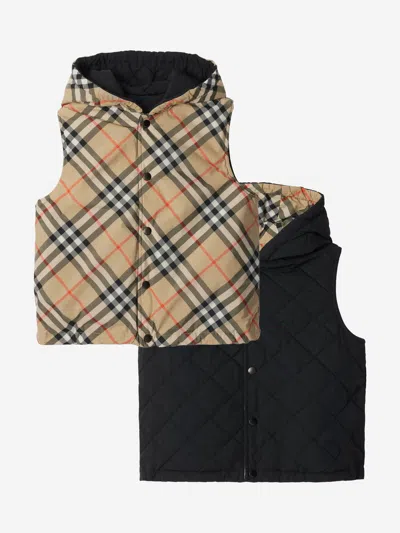 Burberry Girls Reversible Slade Gilet In Beige