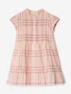 Burberry Girls Rose Check Dress In Pink