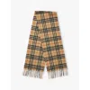 Burberry Vintage Check Cashmere Scarf In Sand Ip Check