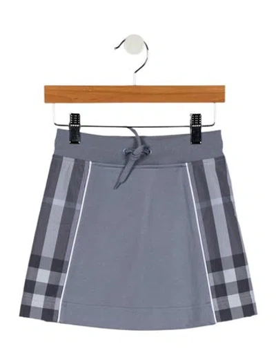 Pre-owned Burberry Babies' Girls' Skirt In Gray