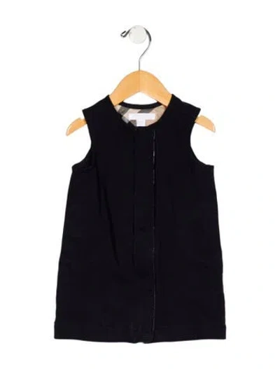 Pre-owned Burberry Babies' Girls' Sleeveless Dress In Blue