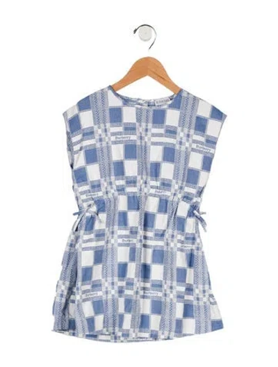 Pre-owned Burberry Babies' Girls' Sleeveless Dress In Multi