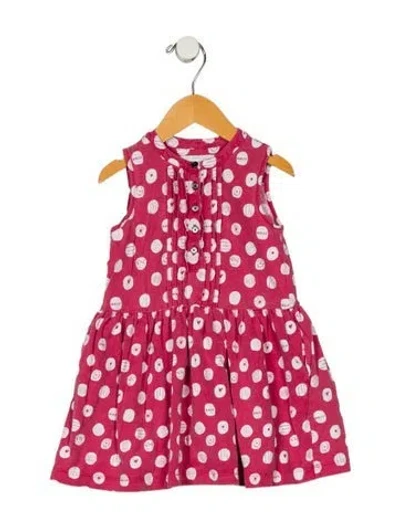 Pre-owned Burberry Babies' Girls' Sleeveless Dress In Red