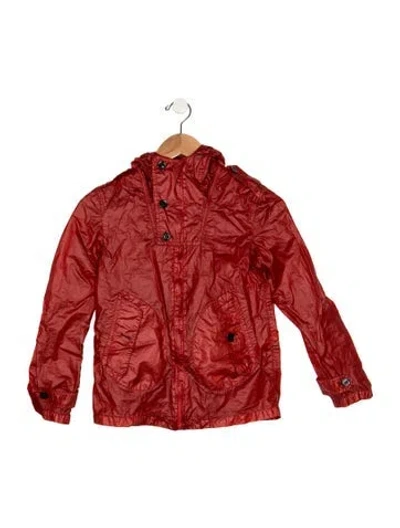 Pre-owned Burberry Kids' Girls Solid Jacket In Red